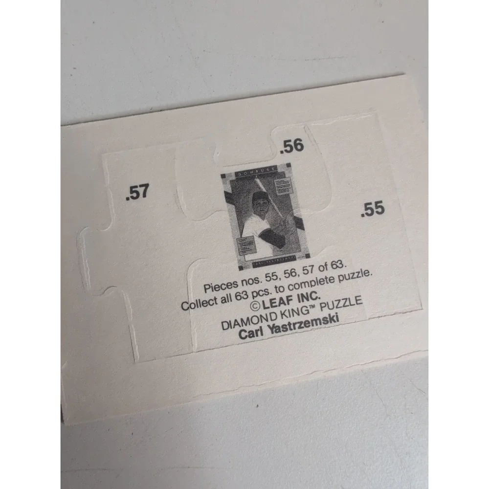 Leaf Inc. Diamond King Puzzle Cards (UNPUNCHED) Carl Yastrzemski - Complete Set